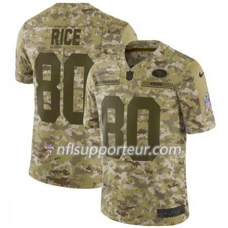 Maillot Homme San Francisco 49ers RICE 80 Nike Salute to Service